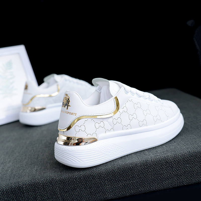 Dress Shoes Alexander Women Shoes High-Quality White Shoes Ladies Thick-Soled Casual Couple Platform Shoes 36-44 Basket Femme 230323