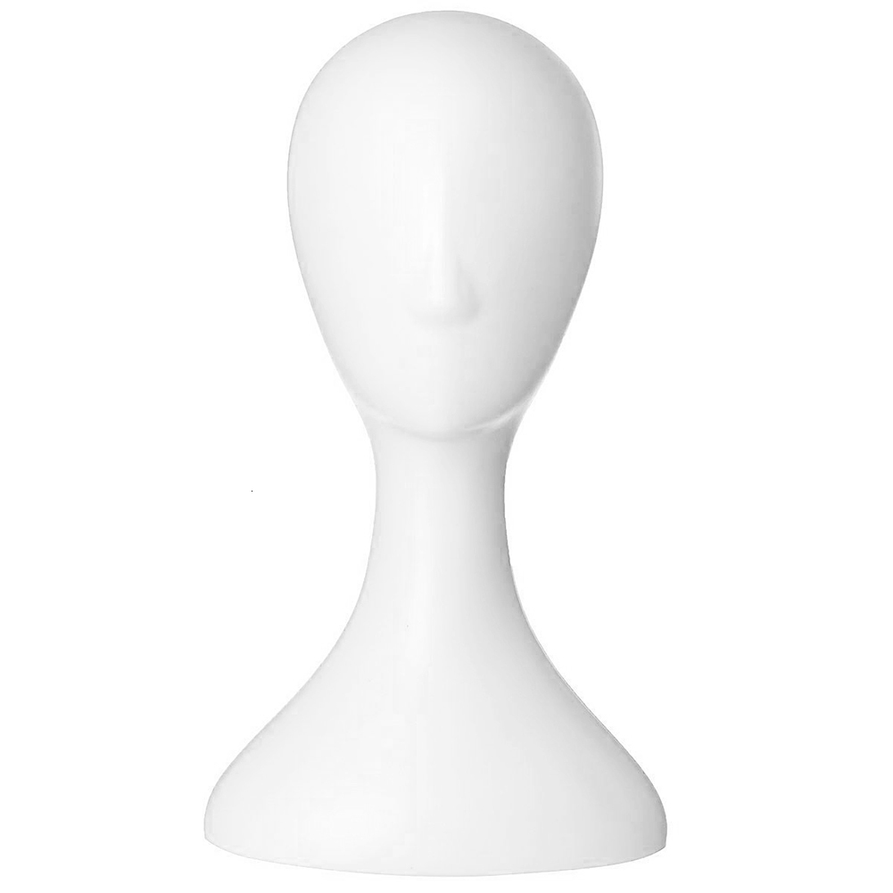 Mannequin Heads Pro Female Plastic Abstract Mannequin Manikin Head Model Wig Hair Display Stand 230323