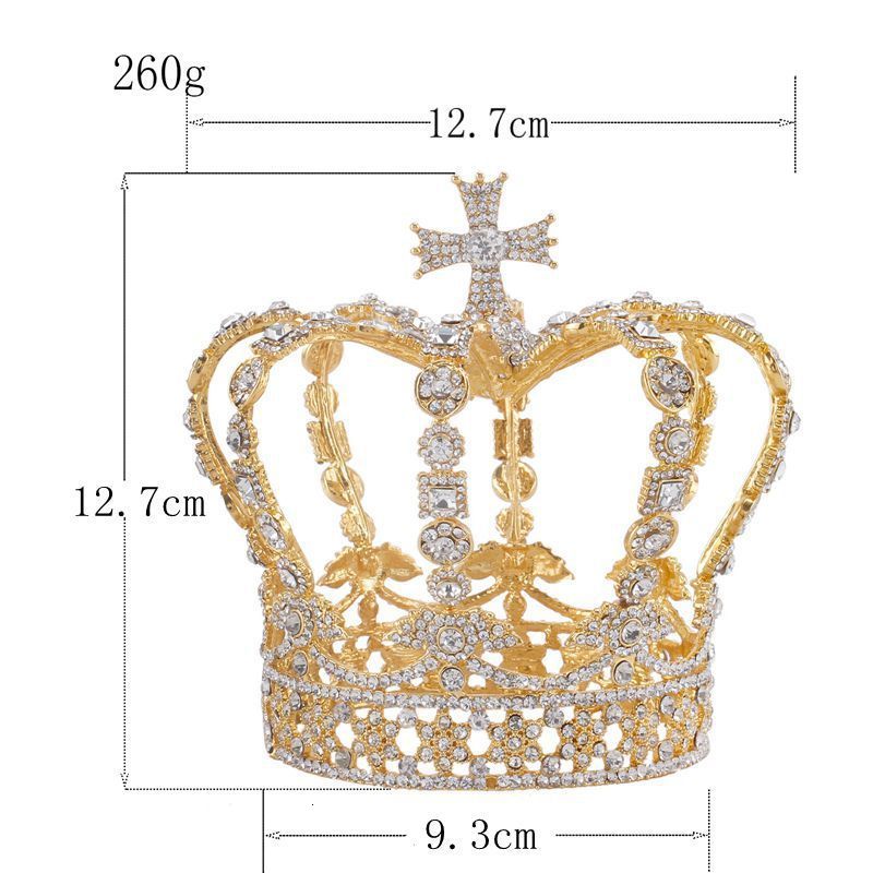 Wedding Hair Jewelry Crystal Queen King Crown Wedding Bridal Tiaras and Crowns Bride Headpiece Women Pageant Diadem Hair Jewelry Accessories 230323