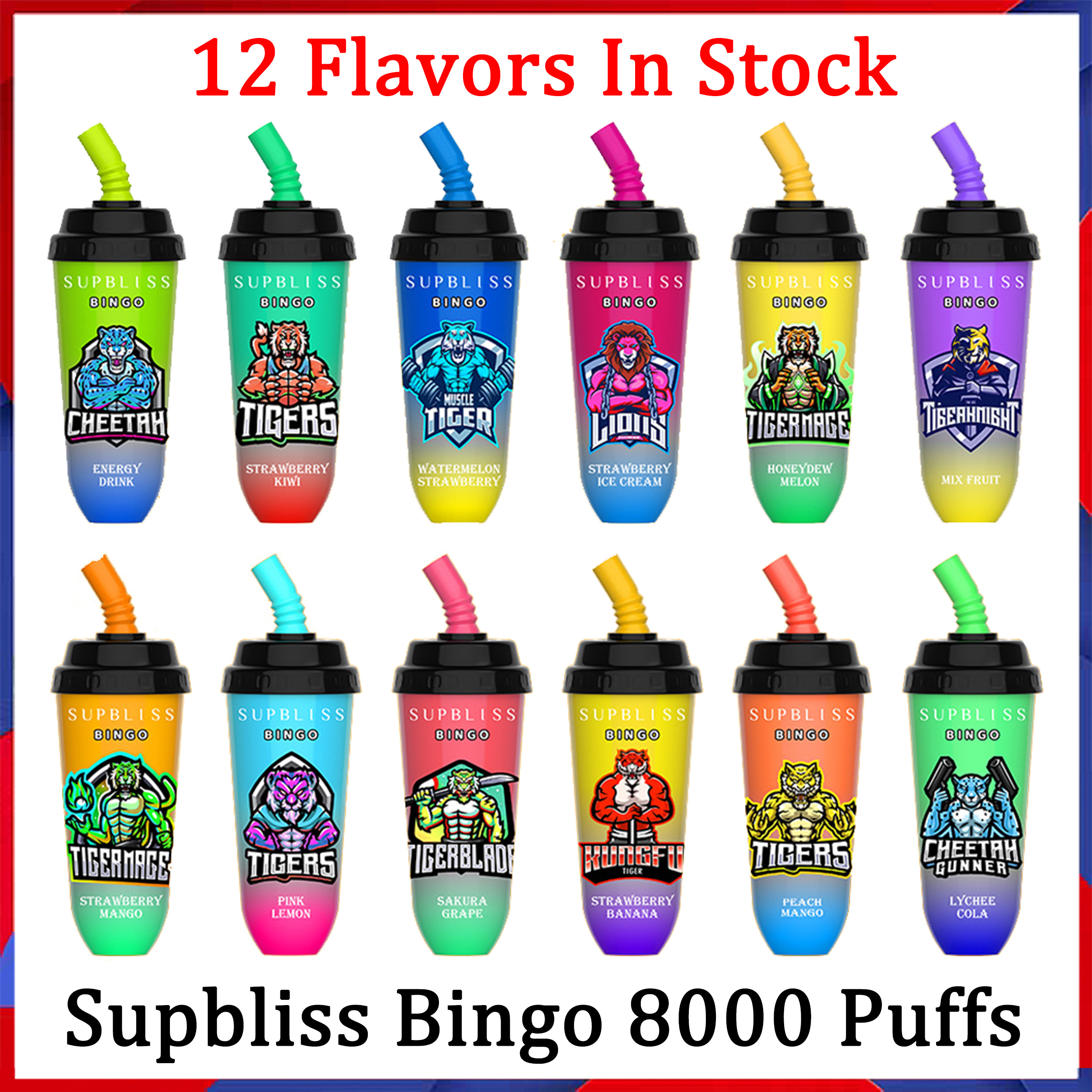 Original Supbliss Bingo 8000 Puff Vape E Cigarette 600mah Battery 16Ml Prefilled Cartridge Mesh Coil 0% 2% 3% 5% Randm Mini Cup 12 Flavors Available
Original Supbliss Bingo 8000 Puff Vape E Cigarette 600mah Battery 16Ml Prefilled Cartridge Mesh Coil 0% 2% 3% 5% Randm Mini Cup 12 Flavors Available