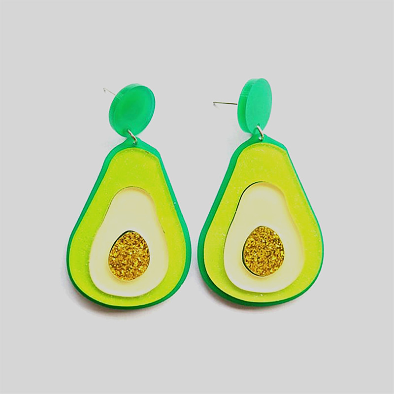 Creative Fruit Earrings Watermelon Lemon Strawberry Cute Vegetable Stud Drop Earrings For Woman Wholesale Children Jewelry