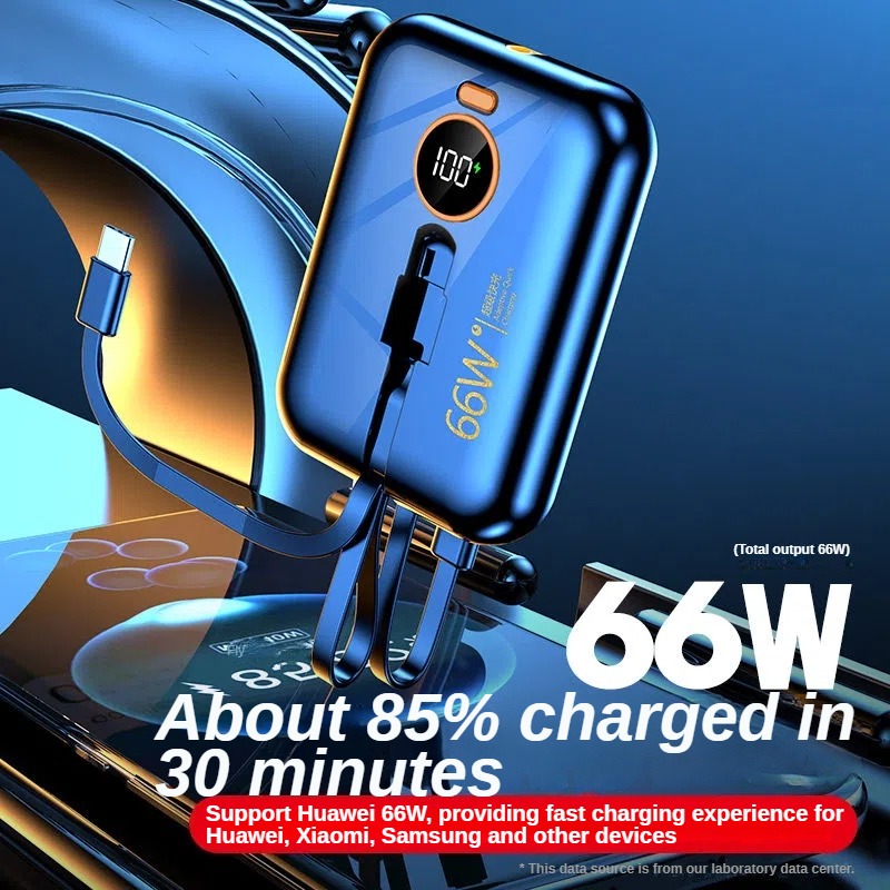 Power Banks 66W Super Fast Charging 10000mAh for Huawei P40 Laptop Powerbank Portable External Battery Charger For iPhone Xiaomi