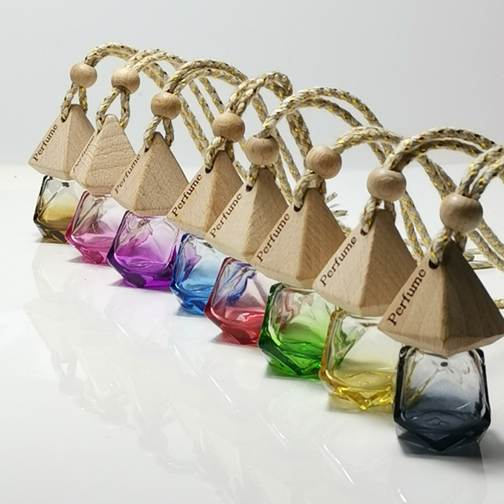 Perfume Bottle 10X 8ml Empty Diffuser Car Perfume Air Freshener Hanging Ornament Gadget Bottles 230323