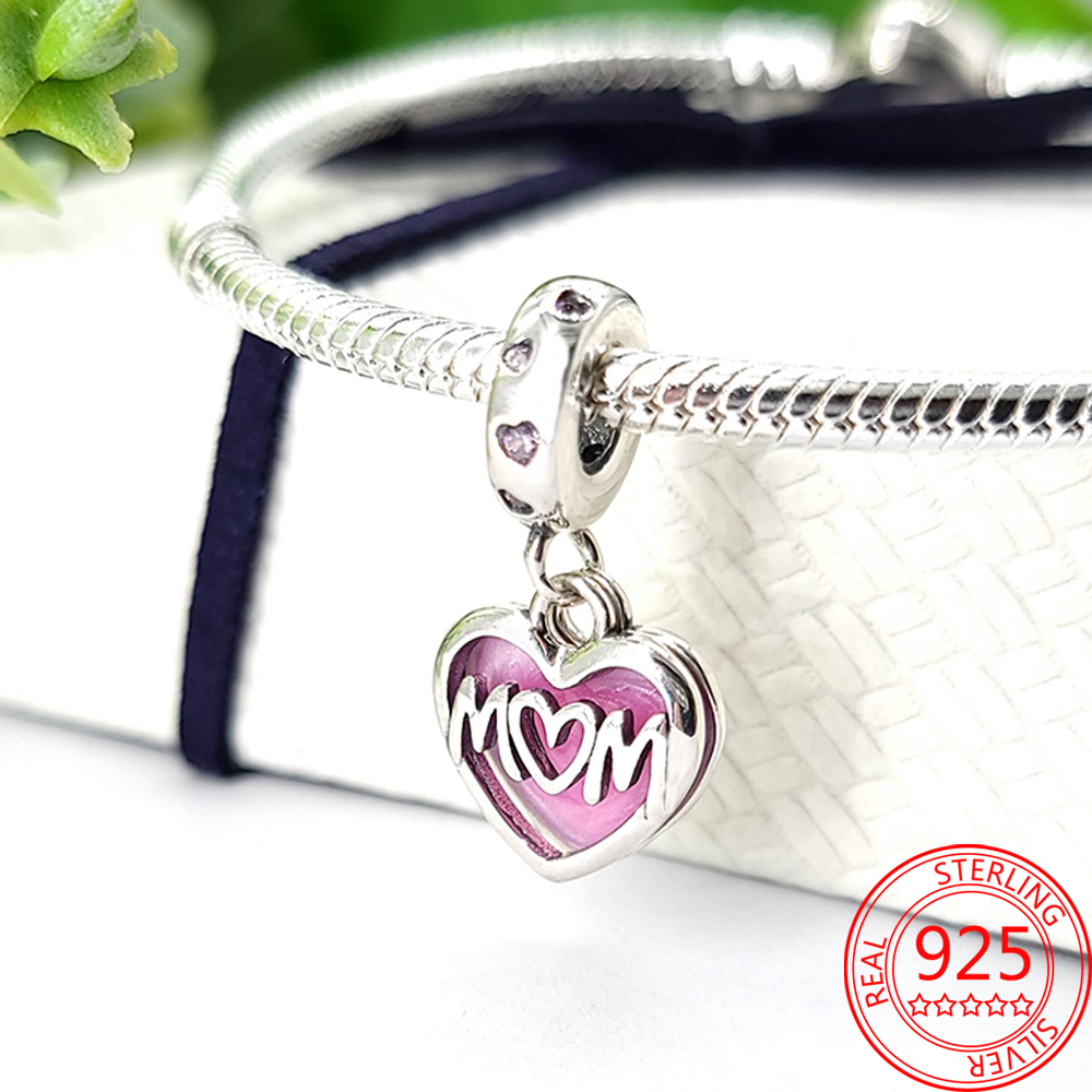 Classic Popular 925 Sterling Silver Love Hanging Charm Of The S925 Snake Bracelet Jewelry
