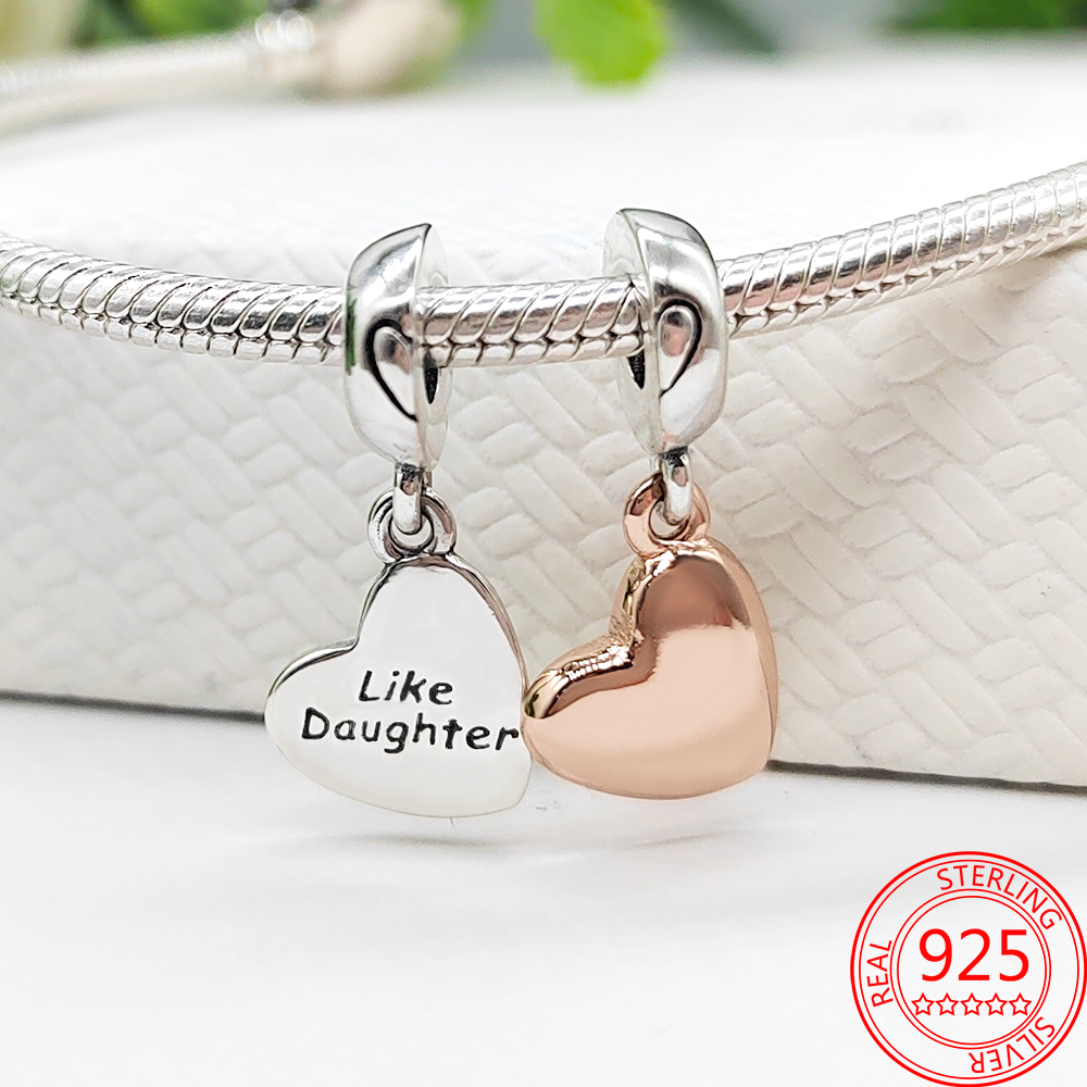 Classic Popular 925 Sterling Silver Love Hanging Charm Of The S925 Snake Bracelet Jewelry