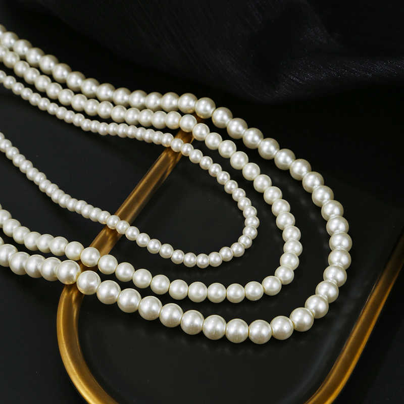 Pendant Necklaces Pearl Necklace Men Simple Handmade Strand Bead Necklace Choker 2022 Trendy Men Jewelry for Women Girls Wedding Banquet Necklaces Z03