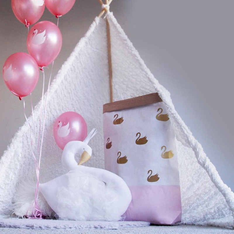 Wall Decor Cute Golden Crown Swan Wall Decor Doll Pink Princess Flamingo soft Stuffed Toy Animal Head Wall Hanging for Kids Room Baby Gift 230323
