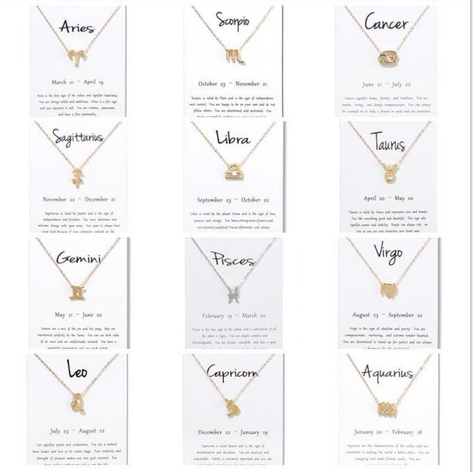 Chinese Zodiac Signs Pendant Necklaces With Gift Card Men Women Twelve Constellation Gold Silver Chain Jewelry Necklace Accessories Bulk Price
Chinese Zodiac Signs Pendant Necklaces With Gift Card Men Women Twelve Constellation Gold Silver Chain Jewelry Necklace Accessories Bulk Price