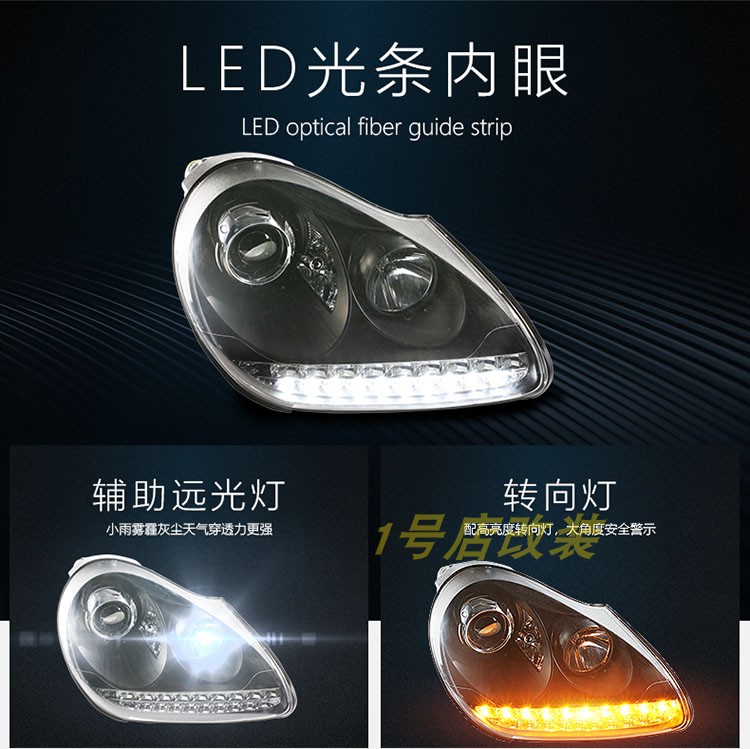 Blue Headlight Bulbs For Porsche Cayenne 2003-2007 All LED Headlights Low And High Beam Daytime Running Lights
