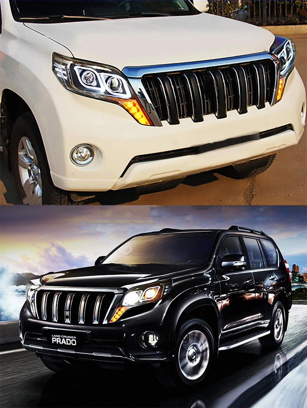 LED Head Lamp for Toyota Prado LED Headlight 2014-2017 Front Lights Head Lamp DRL Signal Projector Lens Auto Accessories
