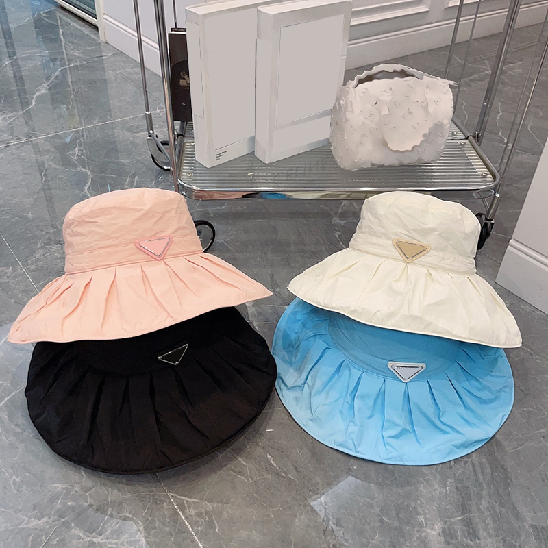 Luxury designer bucket hat solid color pleated fisherman's hat classic letters fashion multi-color travel beach summer brim, White
Luxury designer bucket hat solid color pleated fisherman's hat classic letters fashion multi-color travel beach summer brim, White