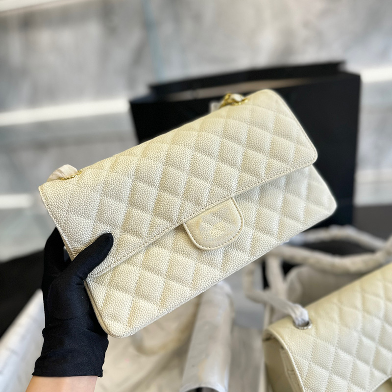 Womens Classic Double Flap CF Quilted Bags Caviar Leather Calfskin White Purse Gold/Silver Metal Hardware Matelasse Chain Crossbody Shoulder Pochette Handbag 25CM, Box
Womens Classic Double Flap CF Quilted Bags Caviar Leather Calfskin White Purse Gold/Silver Metal Hardware Matelasse Chain Crossbody Shoulder Pochette Handbag 25CM, Box