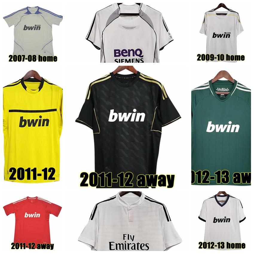 2006 2007 2008 2009 Retro soccer jersey 2010 2011 2012 2013 2014 2015 BALE madrids BENZEMA MODRIC football shirts classic camiseta home away RAUL R.CARLOS shirt