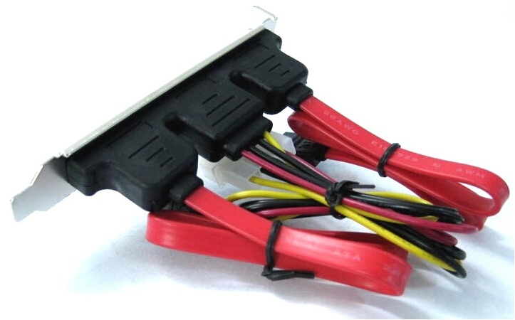 PC DIY SATA cable to eSATA with 4Pin IDE Molex Power Supply Socket Adapter Converter Card Full-Height Profile For External Hard Drive