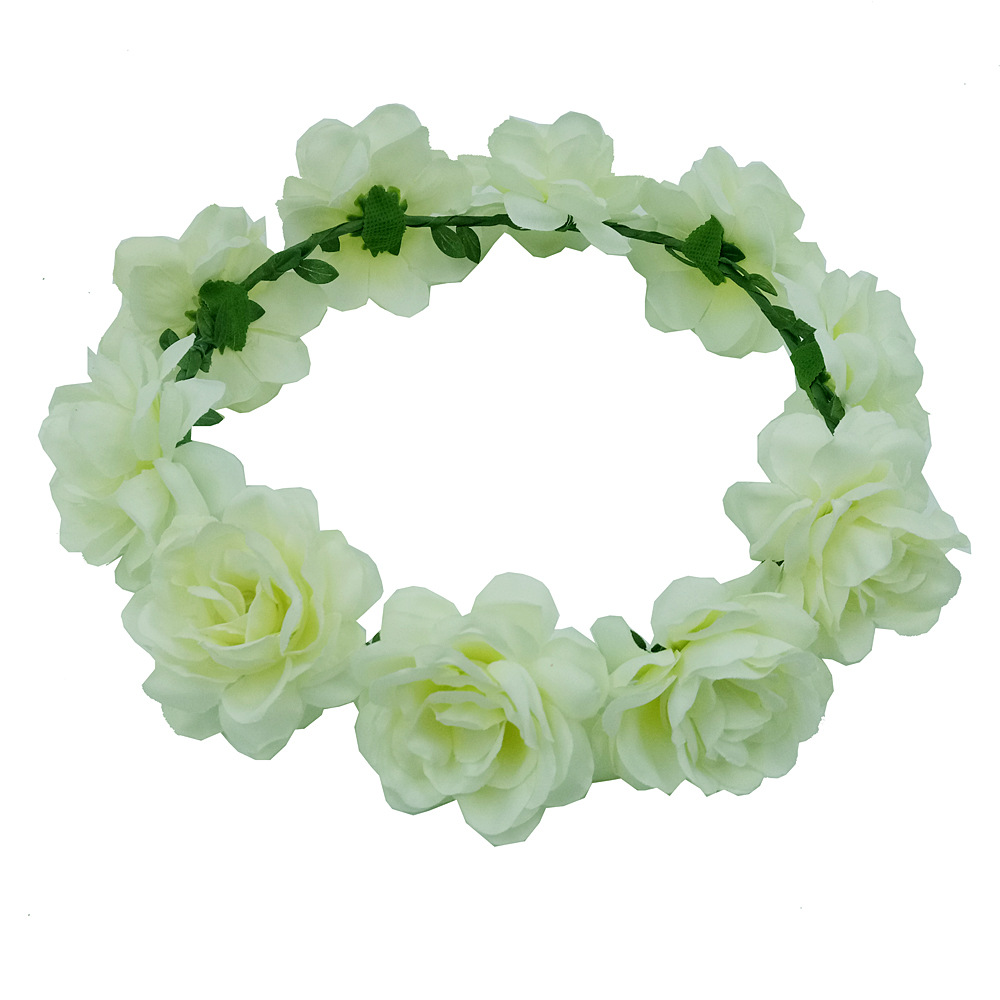 Wedding Bridal Hair Accessories Ladies Flower Crown Headband Hair Wreath Wedding Tiaras Garland Boho Headpieces Girls Headwear For Brides Fascinator G