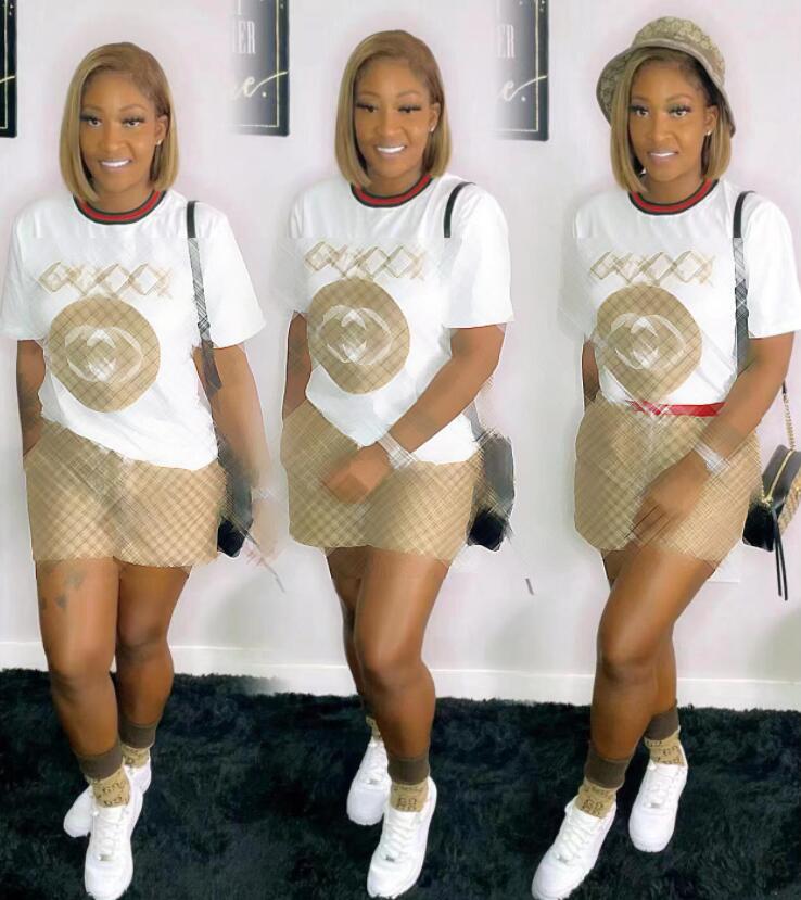 Womens Tracksuits 2023G Summer New Casual Print Two Piece Set Designer Brand Short Sleeve Shorts Womens suits