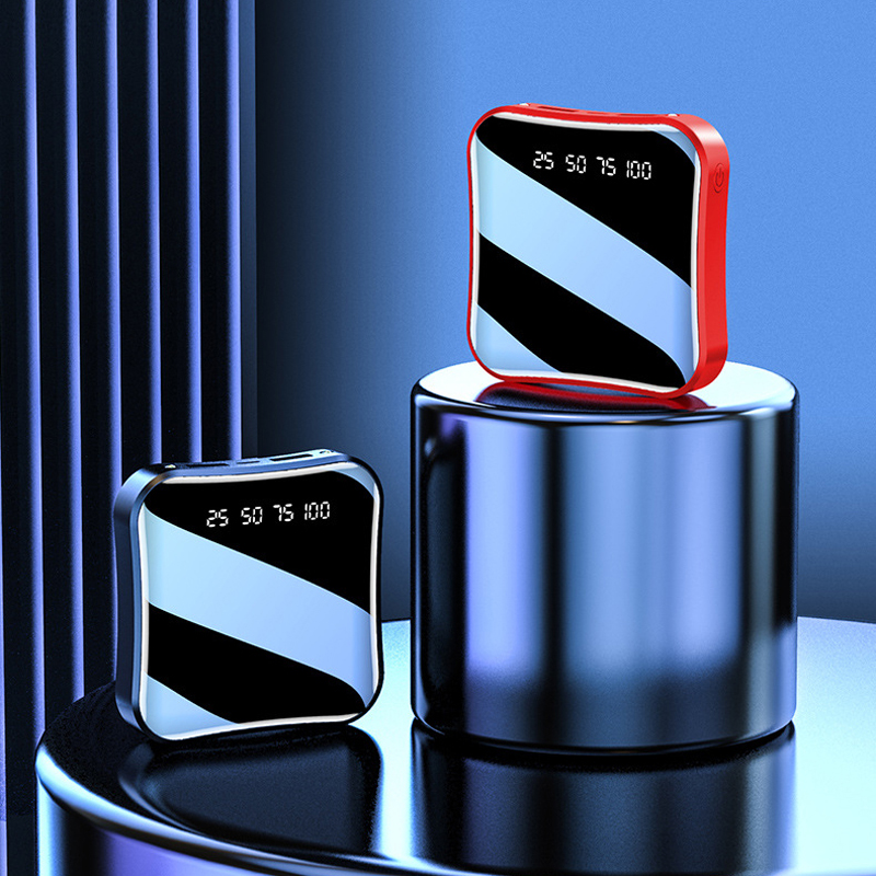 Mini power banks built-in 4 cables 30000mAh portable external battery charger power bank for Android iPhone 2USB LED display