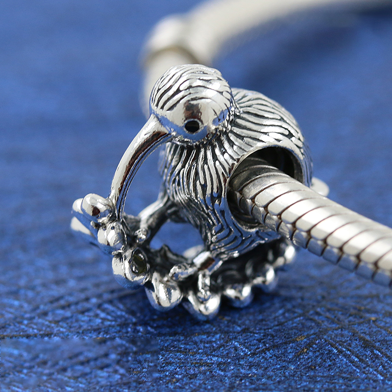 Real 925 Sterling Silver Bead Two-Tone Family Tree Gold Heart Charm Fit S925 Snake Bracelet Women Pendant Jewelry Free Shipping