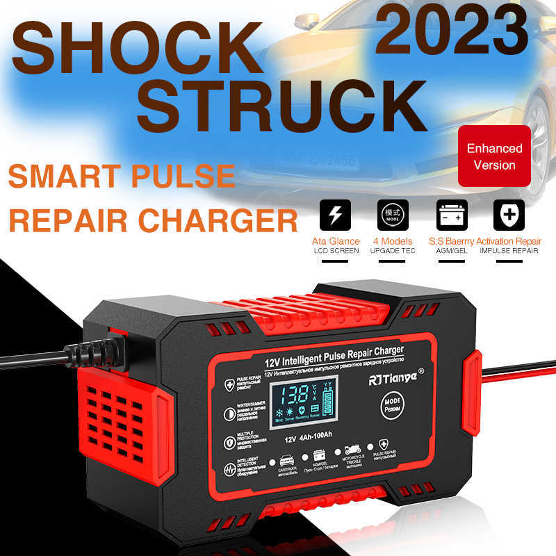 6A 12v Car Battery Charger Automotive Battery Charger AGM GEL Lead-Acid Pulse Repair For Auto Motorcycle LCD Display
6A 12v Car Battery Charger Automotive Battery Charger AGM GEL Lead-Acid Pulse Repair For Auto Motorcycle LCD Display