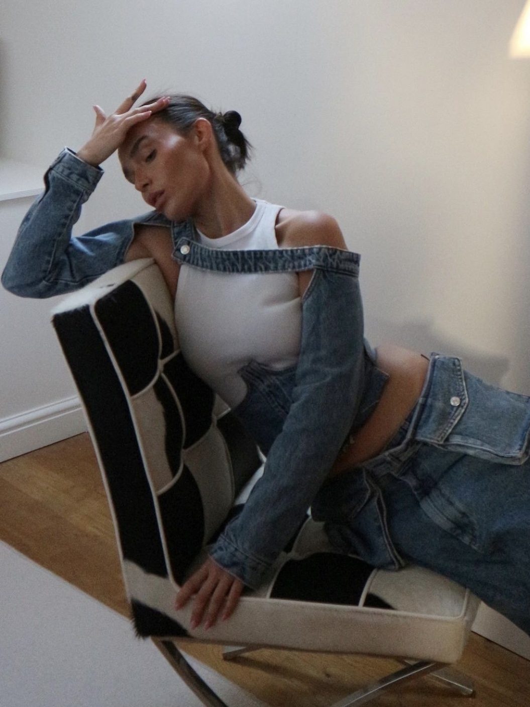 Women's Jackets Momoluna Women Rider Bolero Cropped Shrung Denim Sleeve Outwear 230323