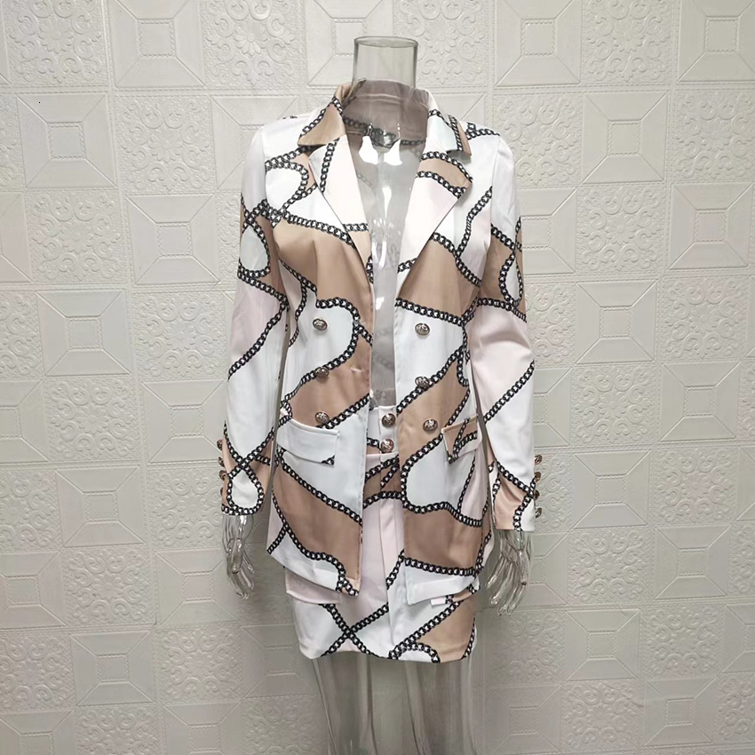 Two Piece Dress Floral Printing Blazer Women's Sets Long Sleeve Casual Top Aline Short Skirt Office Lady Suit Outfits Female 230324