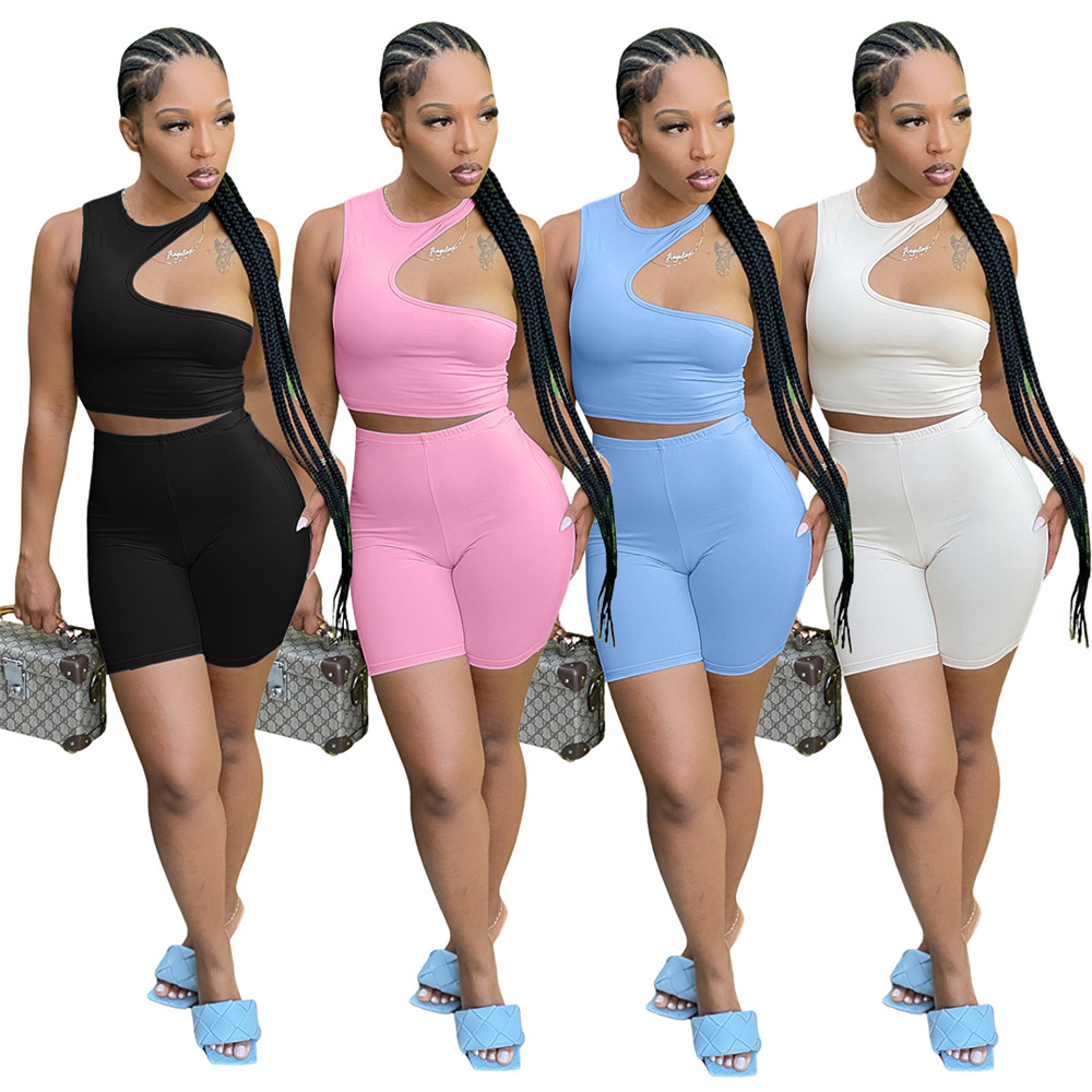 2023 Designer Summer Outfits Women Tracksuits Two Piece Sets Sleeveless hollow out Tank Top and Shorts Sweatsuits Fitness Sportswear Wholesale Clothes 9579, Black
2023 Designer Summer Outfits Women Tracksuits Two Piece Sets Sleeveless hollow out Tank Top and Shorts Sweatsuits Fitness Sportswear Wholesale Clothes 9579, Black