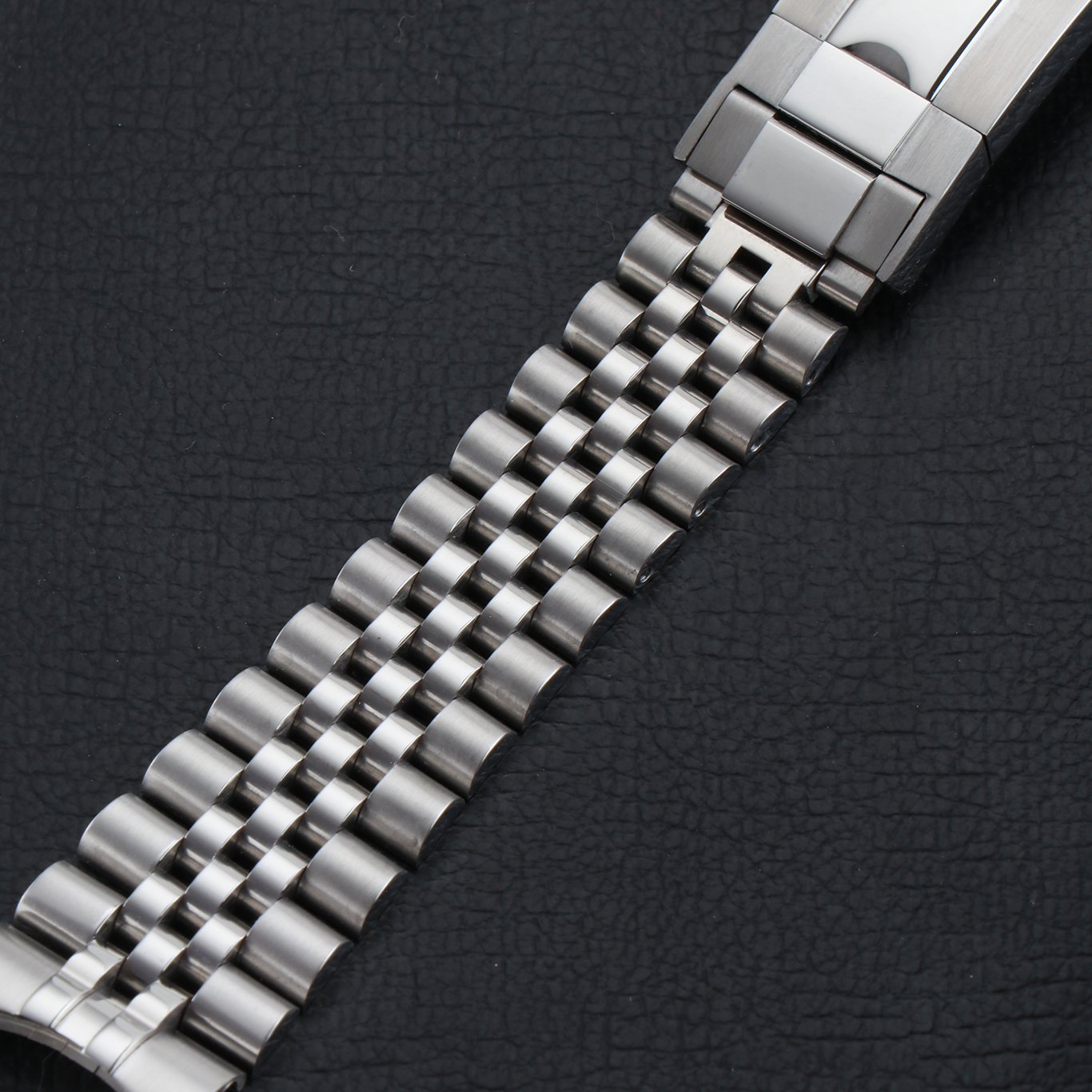Watch Bands Jubilee Watchband Strap Men's 20mm 316L Stainless Steel Bracelet Silver Glide-Lock Buckle for 40mm Sub Watch Case 230323