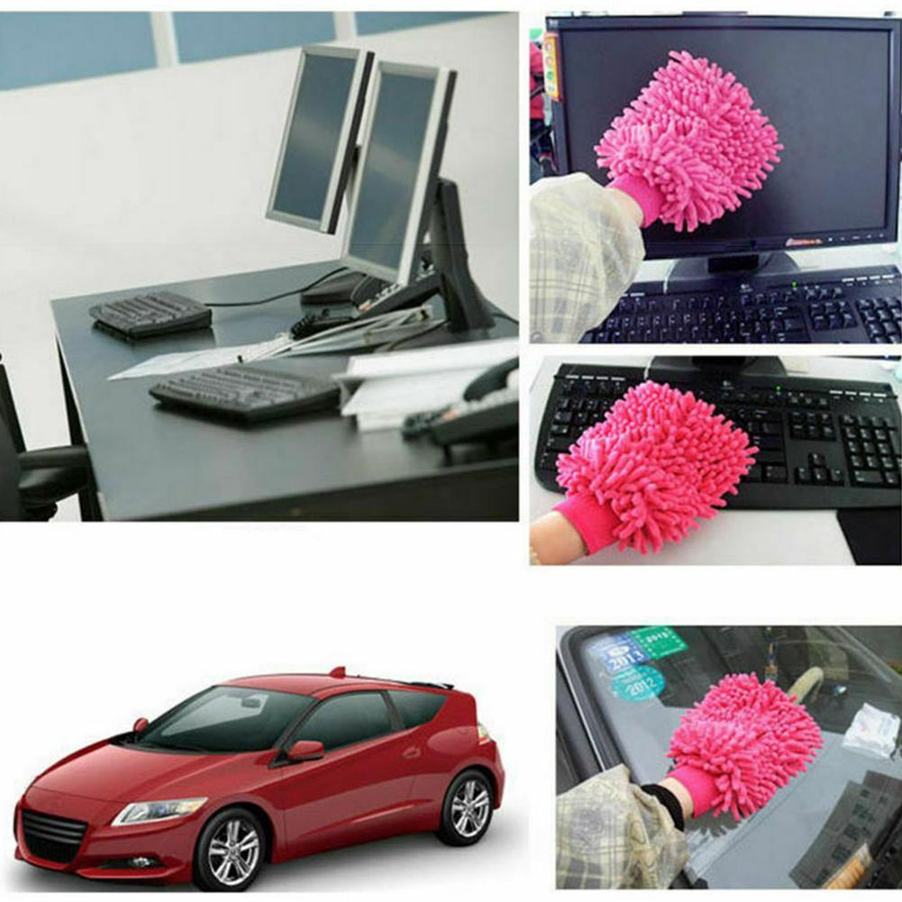 Car Microfibre Wash Sponge Cleaning Drying Gloves Ultrafine Fiber Chenille Microfiber Window Washing Tool Home Cleaning Car Wash Glove Auto Accessorie