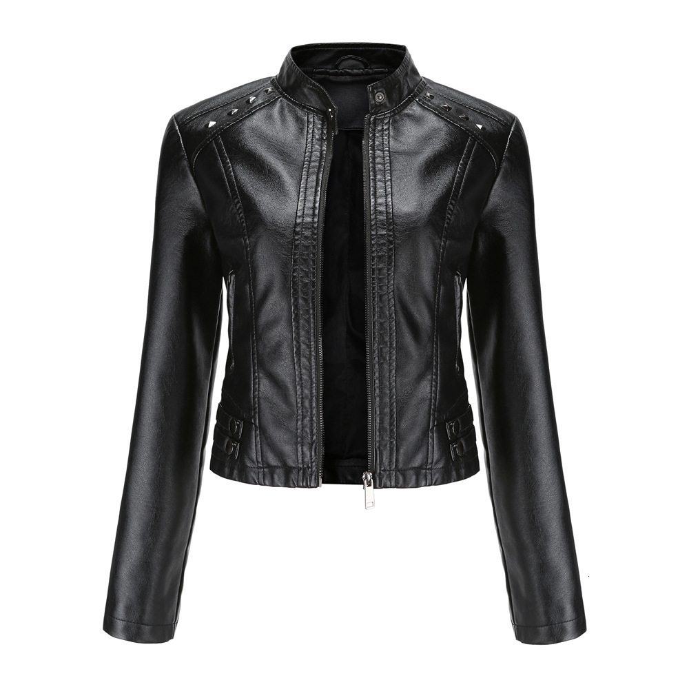 Women's Jackets Fashion Women Short Leather Cool Motorcycle 230324