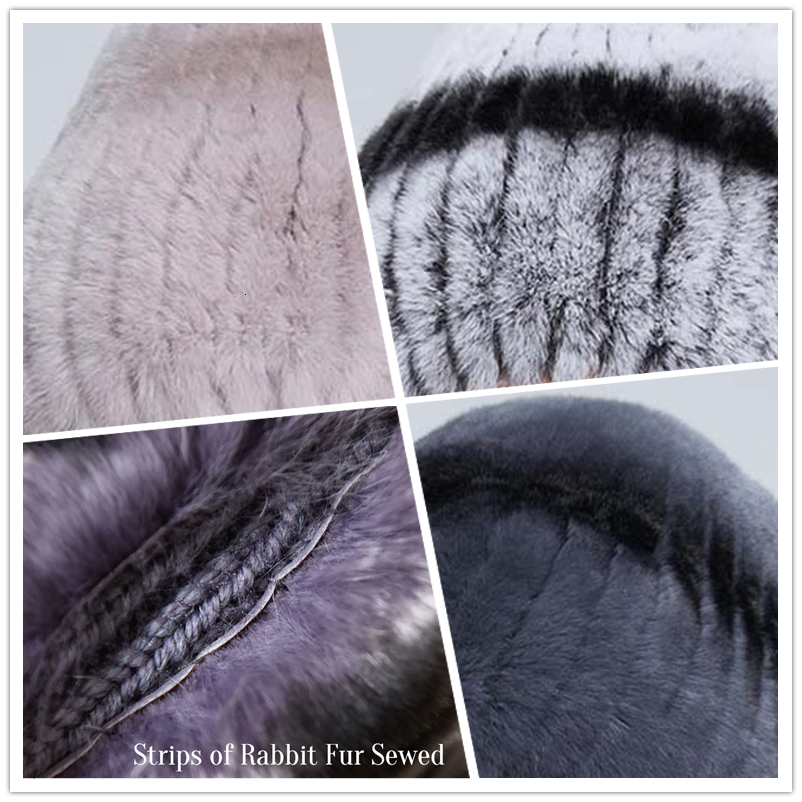 Headbands Winter fur headbands for women knitted rex rabbit fur scarf for women real fur head wrap ear warmer est fashion hairband 230323