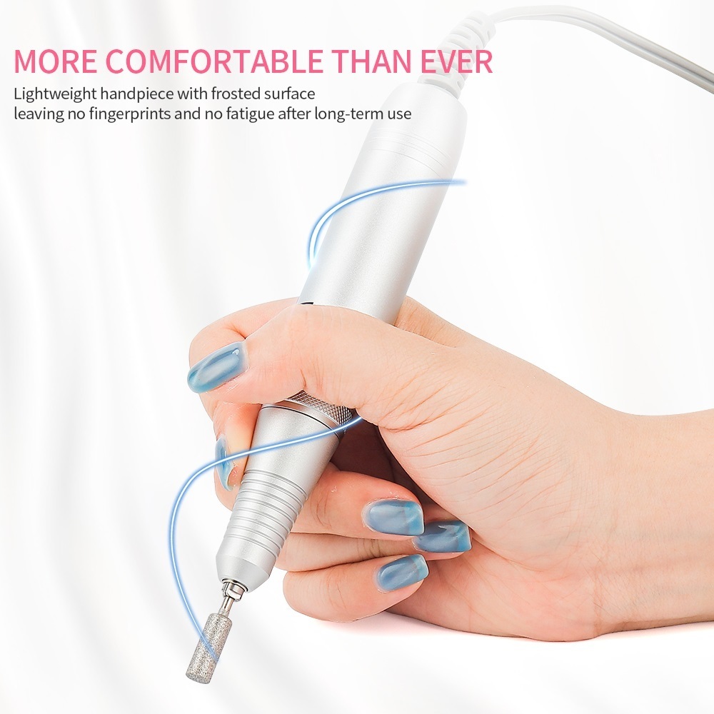 Nail Art Equipment 35000RPM Drill Machine Rechargeable Milling Portable Wireless Manicure Grinder Polisher Cutter Kit 230323