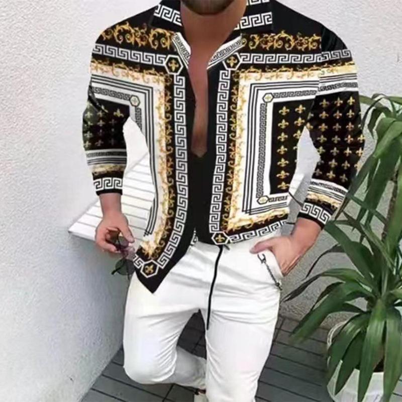 Men's Casual Shirts Bababuy Men Fashion Vintage Oversized Shirt Floral Digital Printing Long Sleeve Tops Men's Party Blouses, Af02
Men's Casual Shirts Bababuy Men Fashion Vintage Oversized Shirt Floral Digital Printing Long Sleeve Tops Men's Party Blouses, Af02