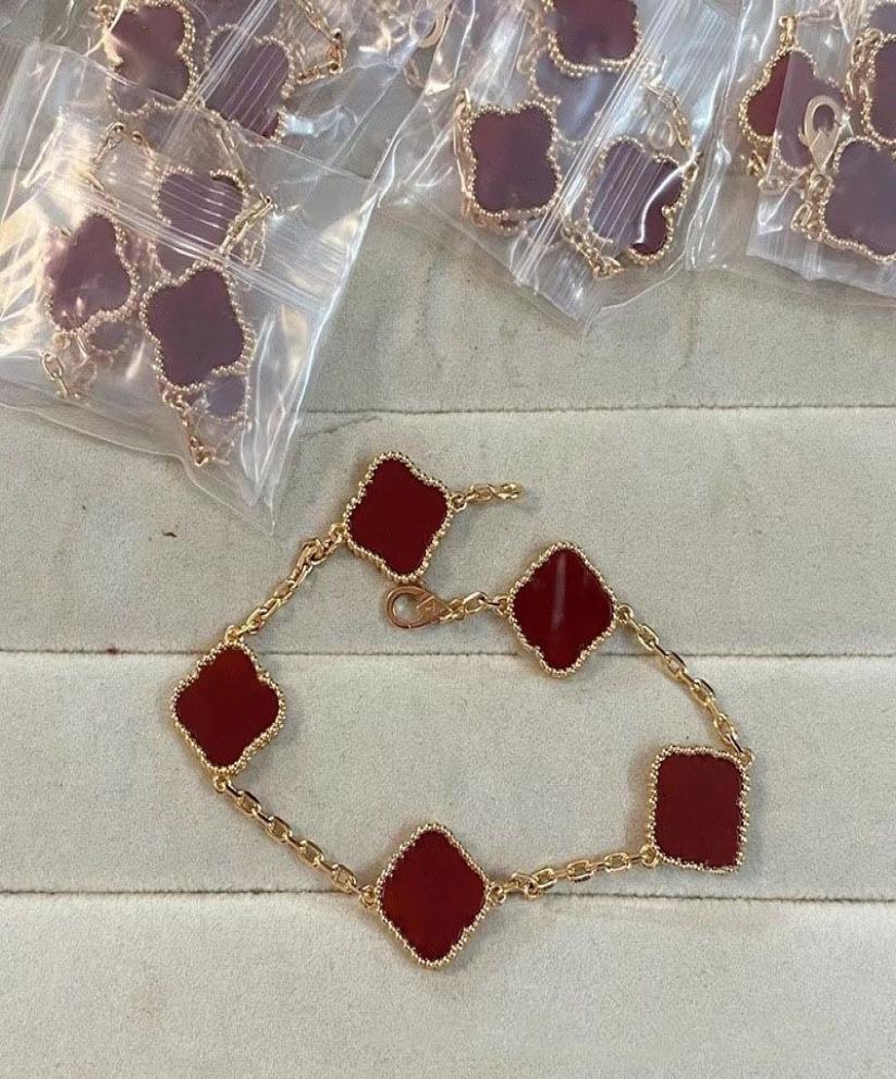 5 Flowers Fashion classic 4four Leaf Clover Charm Bracelets Bangle Chain 18k gold Agate MotherofPearl WomenGirl Mother039s 6406227
5 Flowers Fashion classic 4four Leaf Clover Charm Bracelets Bangle Chain 18k gold Agate MotherofPearl WomenGirl Mother039s 6406227