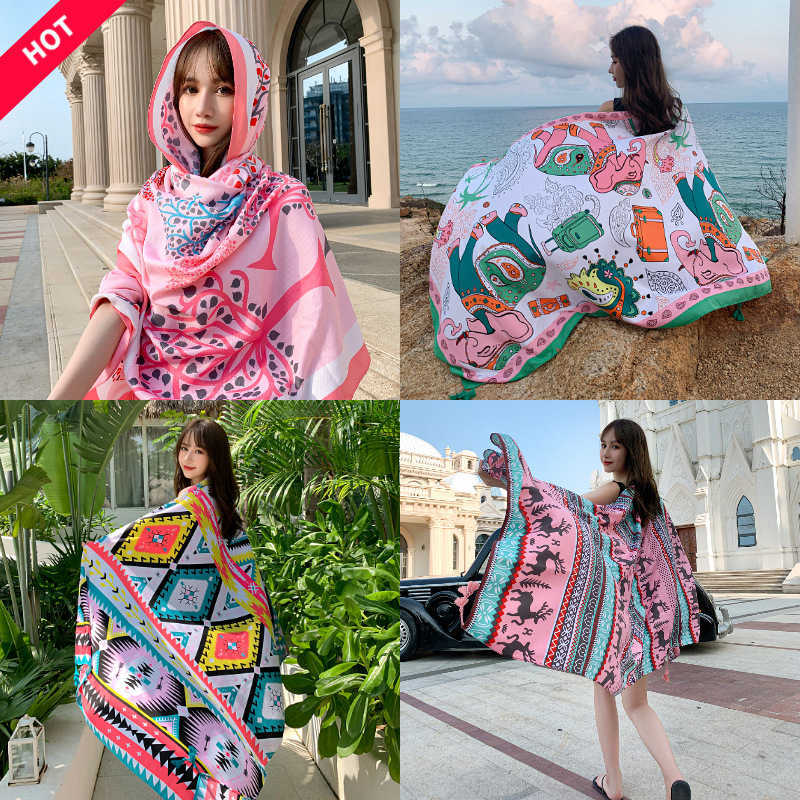 Beach Scarf Sarongs Scarves Shawls Ethnic style sunscreen big shawl summer seaside vacation travel women's cotton linen scarf silk scarf all-match
Beach Scarf Sarongs Scarves Shawls Ethnic style sunscreen big shawl summer seaside vacation travel women's cotton linen scarf silk scarf all-match