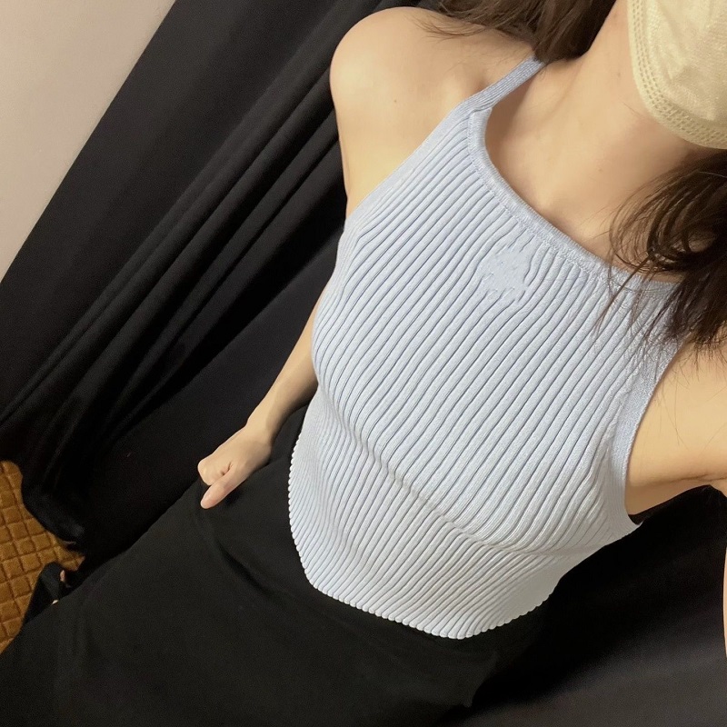 Women's Knitted Vest Vintage Embroidery Camis Sexy Suspender Solid Color Vest Summer Fashion Sleeveless Clothes, Blue
Women's Knitted Vest Vintage Embroidery Camis Sexy Suspender Solid Color Vest Summer Fashion Sleeveless Clothes, Blue