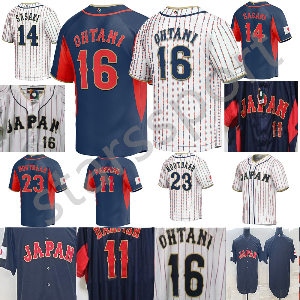 Baseball Jerseys 2023 Team Japan Baseball Jersey Shohei Ohtani Yu Darvish Seiya Suzuki Roki Sasaki Lars Nootbaar Masataka Yoshida Hiromi Ito Yuki Udagawa Imanaga, Color 1
Baseball Jerseys 2023 Team Japan Baseball Jersey Shohei Ohtani Yu Darvish Seiya Suzuki Roki Sasaki Lars Nootbaar Masataka Yoshida Hiromi Ito Yuki Udagawa Imanaga, Color 1