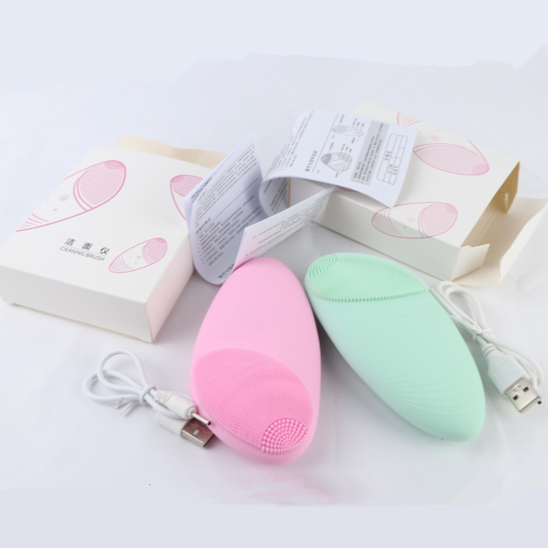 Cleaning Tools Accessories Portable Silicone Electric Cleansing Brush Sonic Vibration Face Cleaner Massage Brush Skin Care Tool USB Rechargeable 40# 2