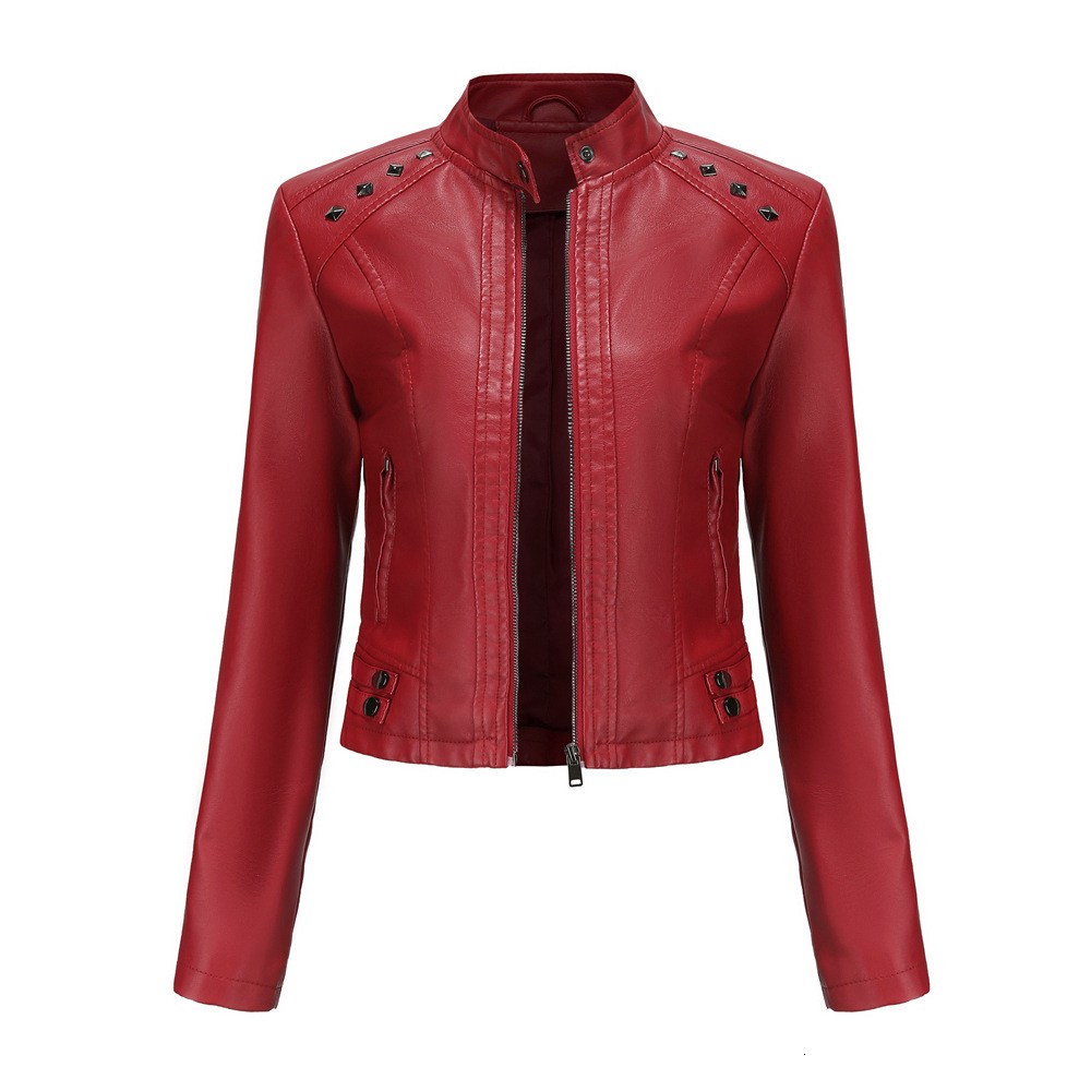 Women's Jackets Fashion Women Short Leather Cool Motorcycle 230324