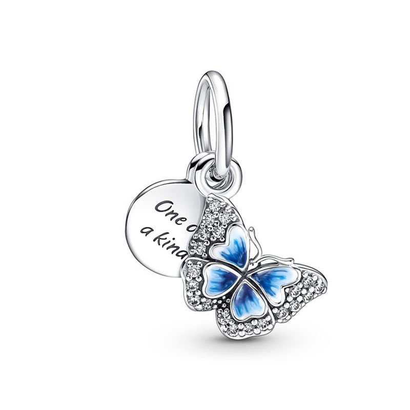 New Spring Collection 925 Sterling Silver Leaf Clover Butterfly Daisy Charm Beads Fit S925 Snake Bracelet Women Jewelry Gift DIY