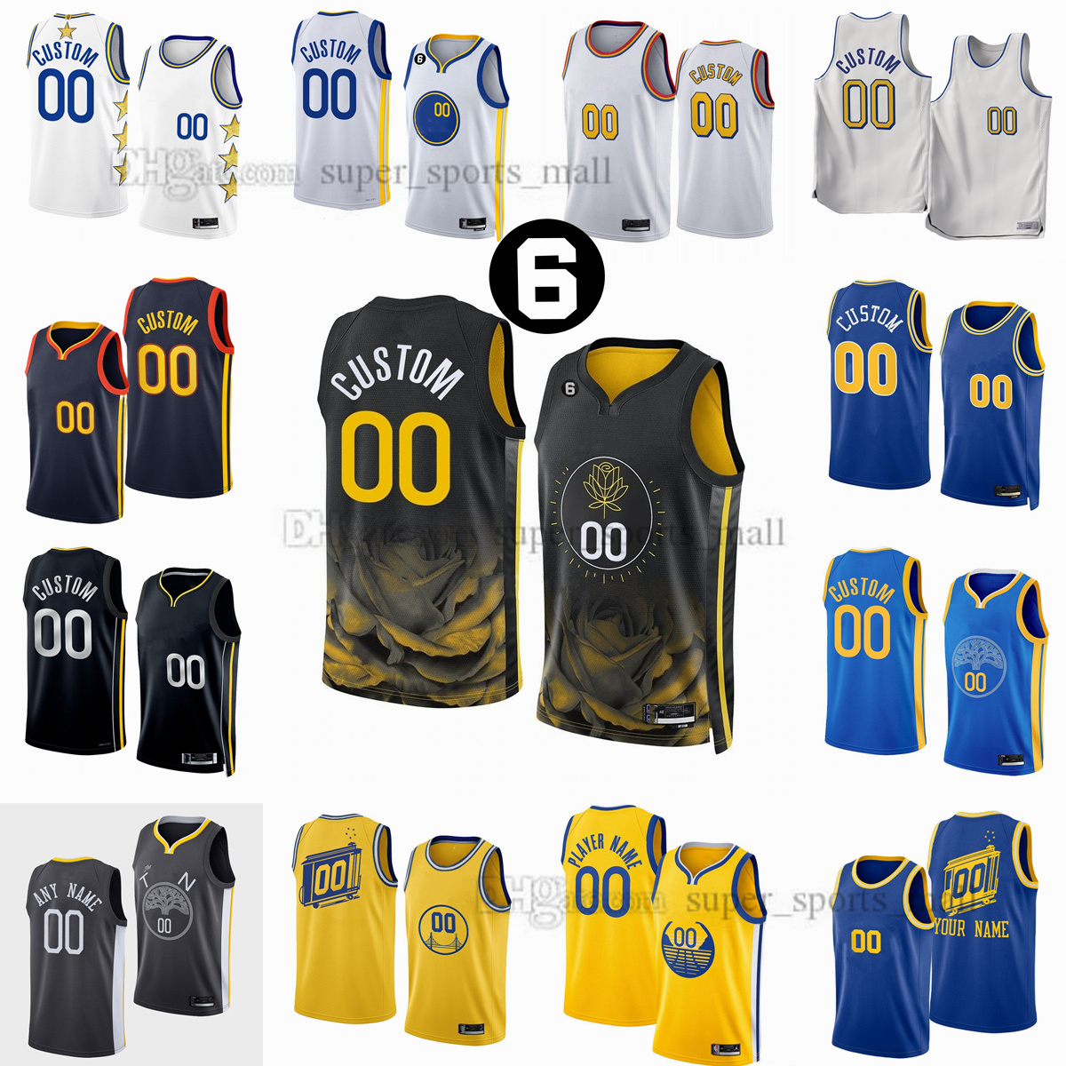 6 Patch Custom Printed 2023 Golden State''Warriors''New Basketball Jerseys Curry Thompson Wiggins Green Wiseman Kuminga Moody Poole Green Looney Baldwin Rollins
6 Patch Custom Printed 2023 Golden State''Warriors''New Basketball Jerseys Curry Thompson Wiggins Green Wiseman Kuminga Moody Poole Green Looney Baldwin Rollins