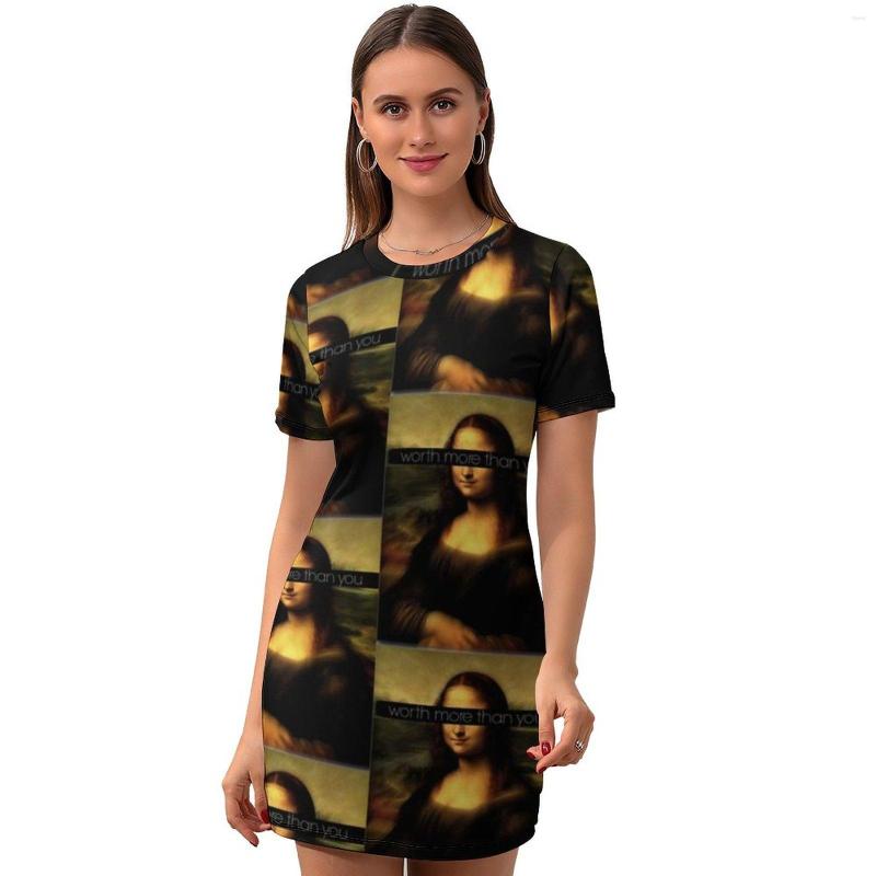 Casual Dresses Mona Lisa Dress Short Sleeve Year Tight Bodycon Pretty Girl Polyester Patterns One-Piece, White-style8
Casual Dresses Mona Lisa Dress Short Sleeve Year Tight Bodycon Pretty Girl Polyester Patterns One-Piece, White-style8