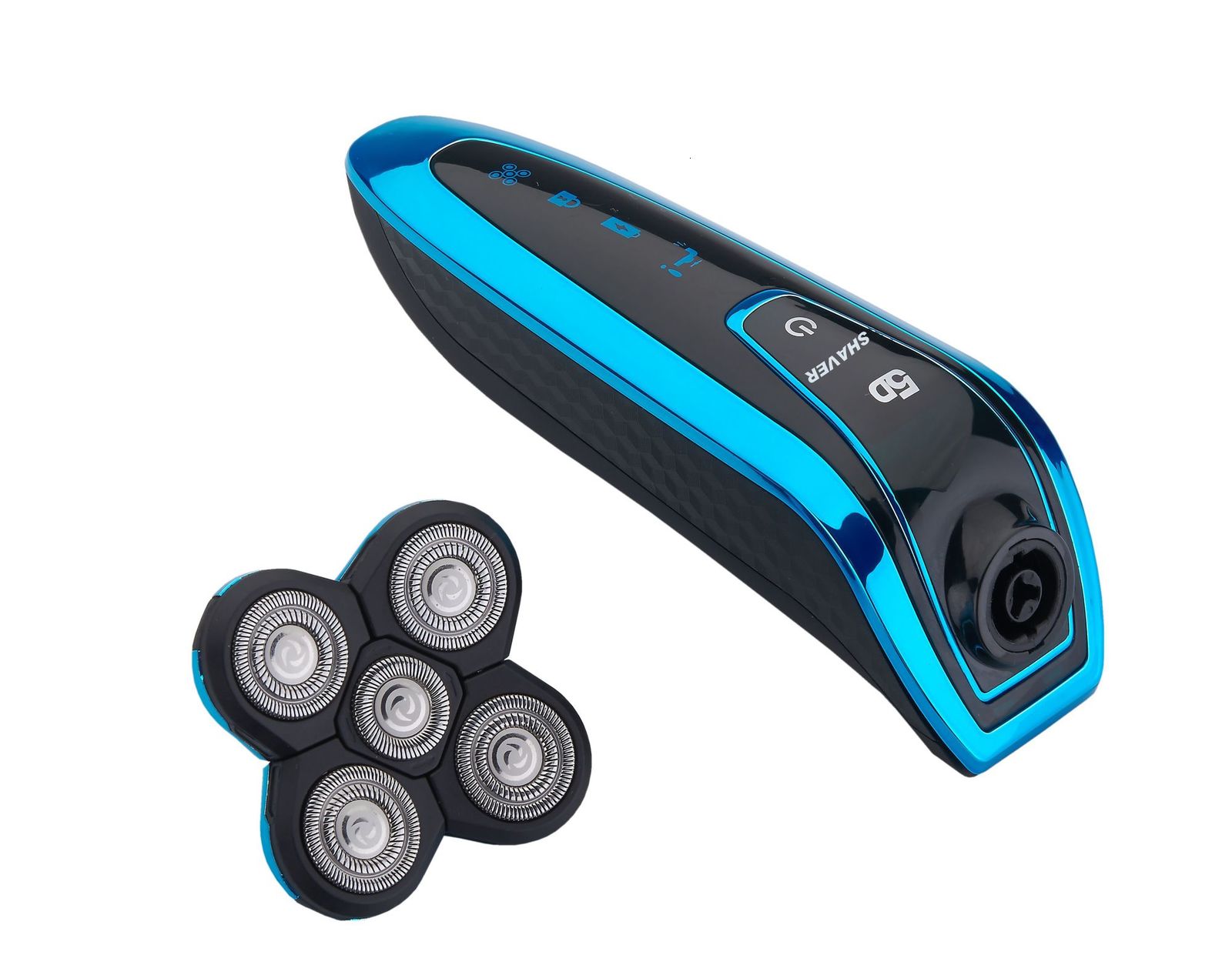 Electric Shavers 5D Grooming Kit Washable Electric Shaver Beard Trimmer Bald Head Electric Razor For Men Rechargeable Shaving Machine Wet Dry 230324