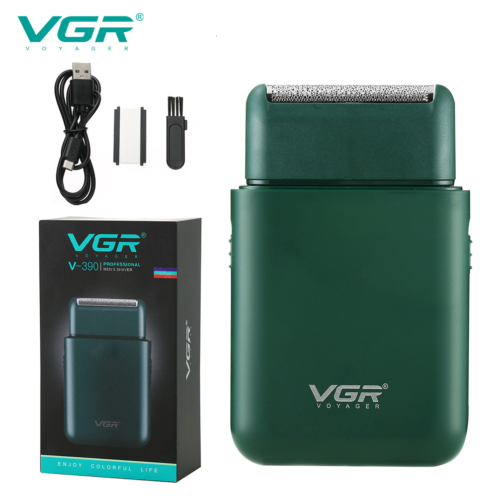 Electric Shavers VGR Car Razor Portable Razor Male Electric Mini Razor Push White Reciprocating Shaving V-390 230324