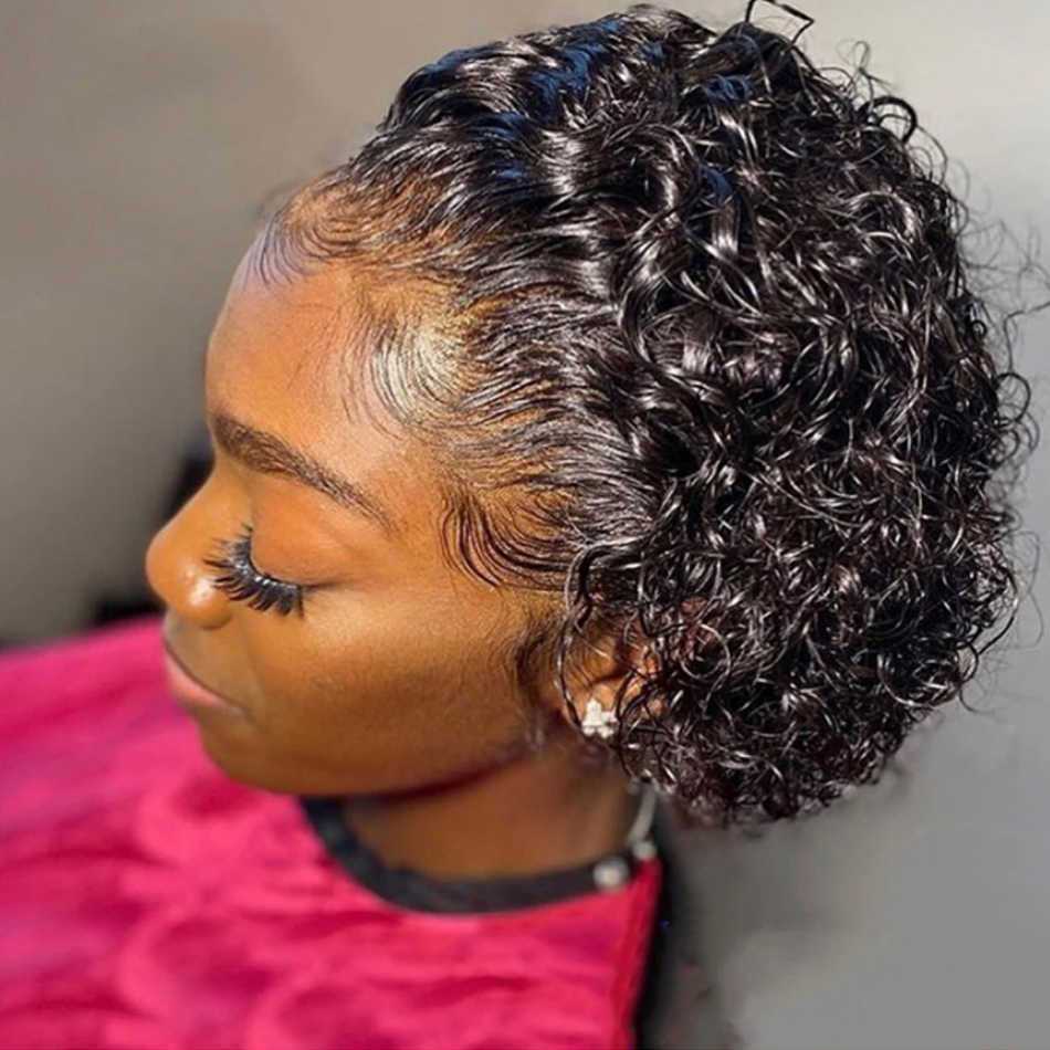 Hair Wigs Pixie Cut for Women Human Colors 99j Raw Indian Short Bob Kinky Curly 13x2 Hd Transparent 250 Density Water Wave Cheap y0506, #1b
Hair Wigs Pixie Cut for Women Human Colors 99j Raw Indian Short Bob Kinky Curly 13x2 Hd Transparent 250 Density Water Wave Cheap y0506, #1b