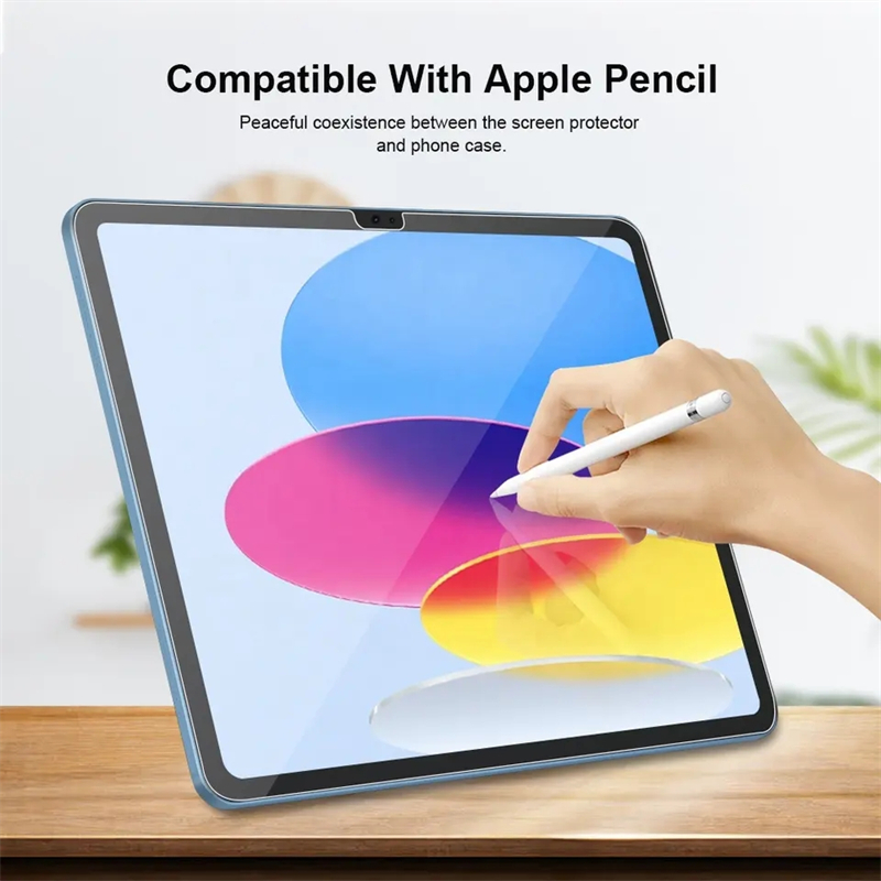 Screen Protector Film For iPad Air 4 2 3 5 6 7 8 9 10 Pro 2024 11 Mini 4 5 6 New 10.2 10.9 inch 12.9inch Tempered Glass Anti-Scratch 0.33MM With Paper