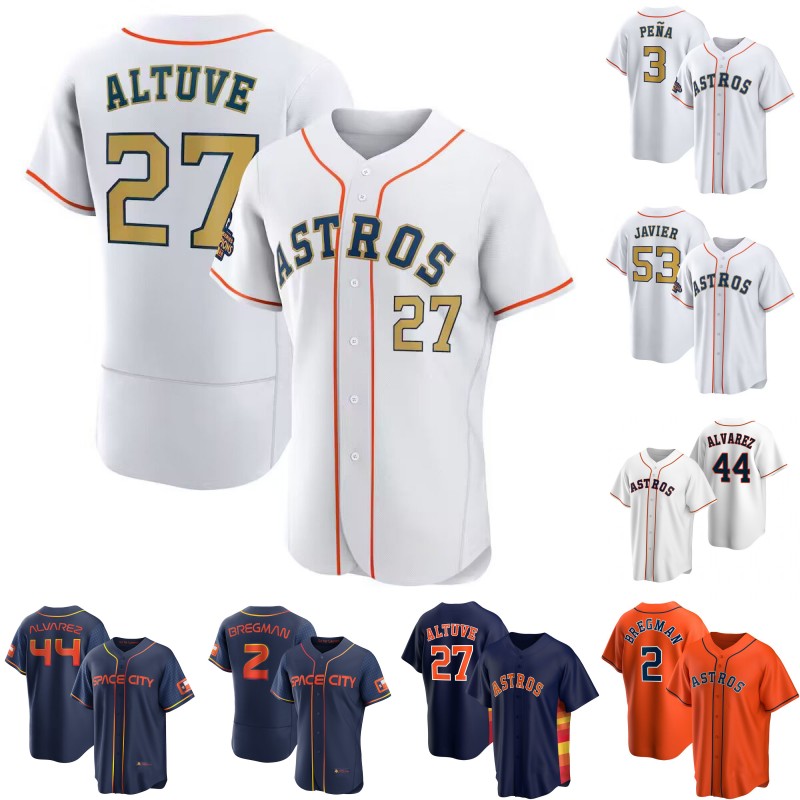 Astros 2023 Gold Collection Jersey Jose Altuve Alex Bregman Jeremy Pena Yuli Gurriel Kyle Tucker Justin Verlander Yordan Alvarez 59 Framber Valdez Trey Mancini, Mens cool base white
Astros 2023 Gold Collection Jersey Jose Altuve Alex Bregman Jeremy Pena Yuli Gurriel Kyle Tucker Justin Verlander Yordan Alvarez 59 Framber Valdez Trey Mancini, Mens cool base white