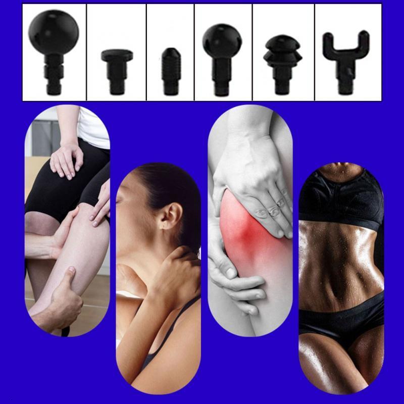 Full Body Massager 6Pcs Massage Head Fascia Gun Plug Head Fitness Health Care Full Body Massage Gun Head Muscle Relaxation Scientific Massager Tool 23