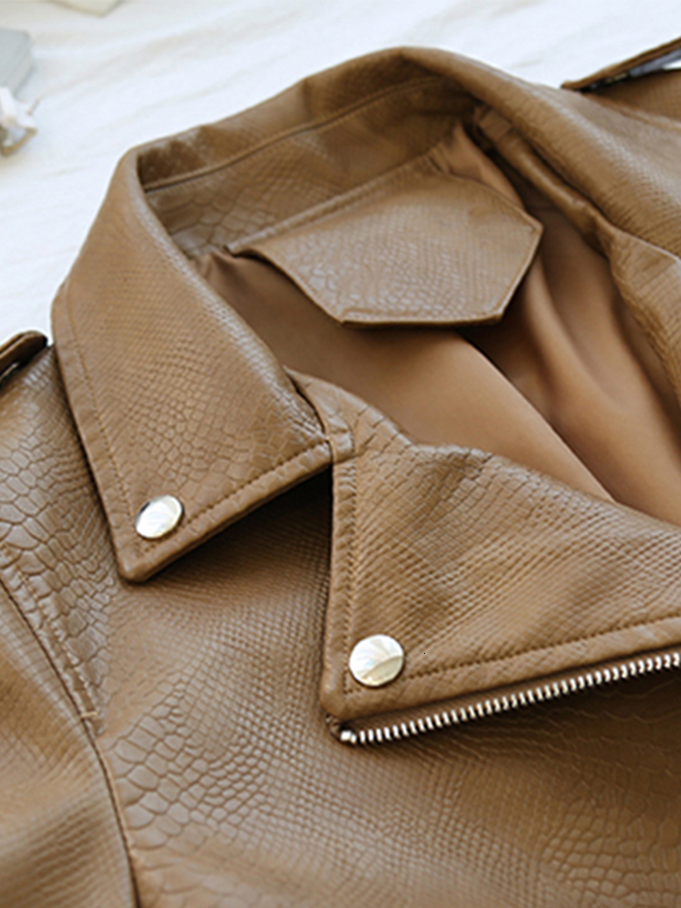 Women's Jackets SEDUTMO Winter Faux Leather Jacket Women Short Punk Coat Autumn Moto Biker Zipper Casual Slim Outerwear ED1906 230324