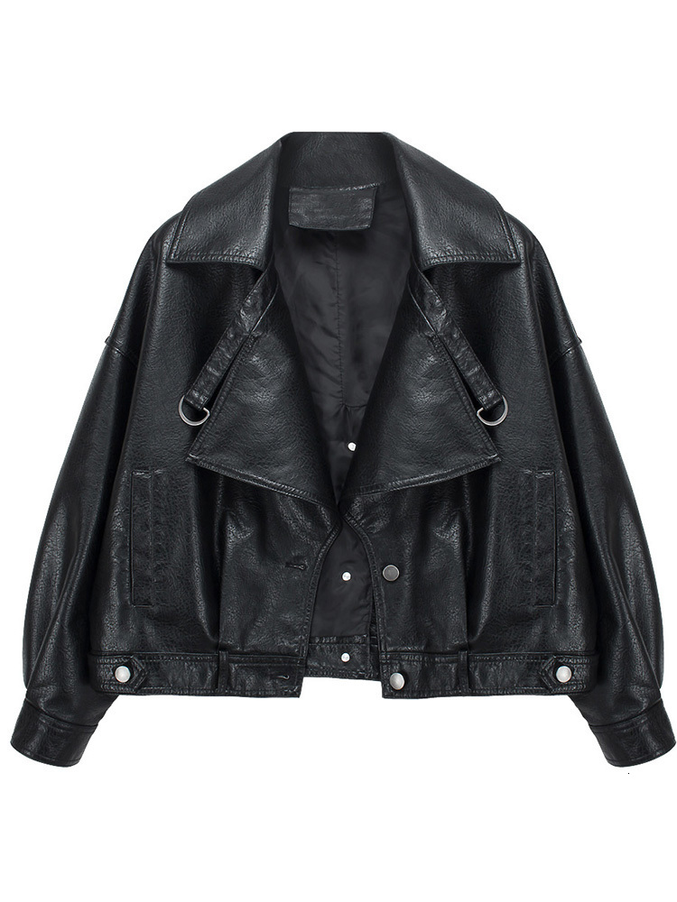 Women's Jackets SEDUTMO Winter Faux Leather Jacket Women Short Punk Coat Moto Biker Autumn Zipper Casual Oversize Outerwear ED 230324