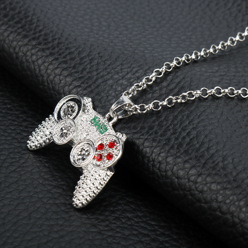 Game Console Pendants Iced Out Chain Bling CZ Gold Silver Color Mens Hip Hop Rock Necklace Jewelry Kids Boy 201013